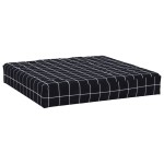 vidaXL Perne pentru paleți, 3 buc, negru, model carouri, textil oxford