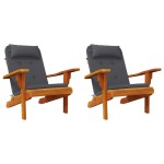 vidaXL Perne scaun Adirondack, 2 buc, antracit, țesătură Oxford