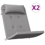 vidaXL Perne pentru scaun Adirondack, 2 buc, gri, textil oxford