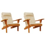 vidaXL Perne pentru scaun Adirondack, 2 buc, bej, textil oxford