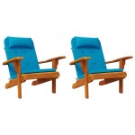 vidaXL Perne de scaun adirondack, 2 buc, bleu, țesătură Oxford