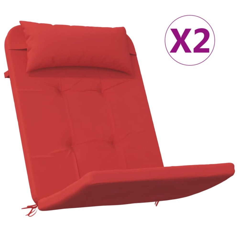 vidaXL Perne pentru scaun Adirondack, 2 buc, roșu, textil oxford