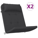 vidaXL Perne pentru scaun Adirondack, 2 buc, negru, textil oxford