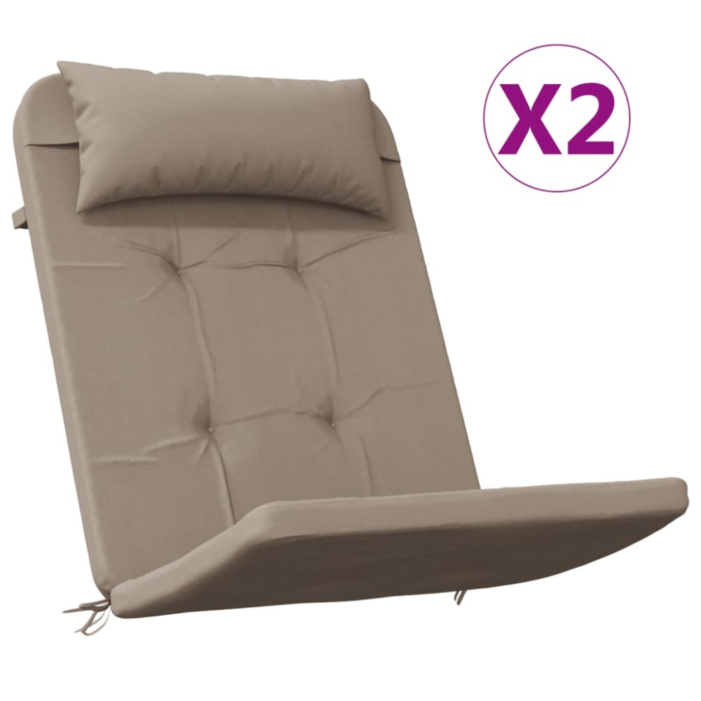 vidaXL Perne pentru scaun Adirondack, 2 buc, gri taupe, textil oxford