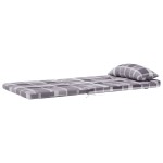 vidaXL Perne scaun Adirondack, 2 buc, gri, careuri, textil oxford