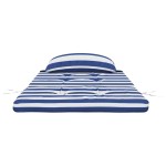 vidaXL Perne scaun adirondack, 2 buc., dungi, albastru&alb, oxford