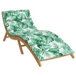 vidaXL Pernă de șezlong, model frunze, 180x60x4 cm, textil Oxford vidaXL Pernă de șezlong, model frunze, 180x60x4 cm, textil Oxford