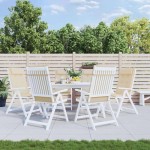 vidaXL Perne de scaun cu spătar înalt, 6 buc, bej, țesătură Oxford