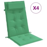 vidaXL Perne scaun cu spătar înalt, 4 buc, verde, țesătură Oxford