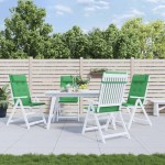 vidaXL Perne scaun cu spătar înalt, 4 buc, verde, țesătură Oxford