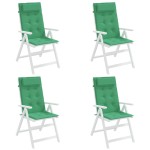 vidaXL Perne scaun cu spătar înalt, 4 buc, verde, țesătură Oxford