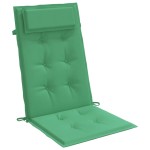 vidaXL Perne scaun cu spătar înalt, 4 buc, verde, țesătură Oxford