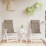 vidaXL Perne scaun cu spătar înalt, 2 buc, gri taupe, țesătură Oxford vidaXL Perne scaun cu spătar înalt, 2 buc, gri taupe, țesătură Oxford