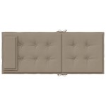 vidaXL Perne scaun cu spătar înalt, 2 buc, gri taupe, țesătură Oxford vidaXL Perne scaun cu spătar înalt, 2 buc, gri taupe, țesătură Oxford