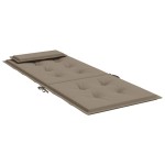 vidaXL Perne scaun cu spătar înalt, 4 buc, gri taupe, țesătură Oxford