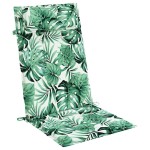 vidaXL Perne de scaun spătar înalt, 4 buc, model frunze, textil Oxford