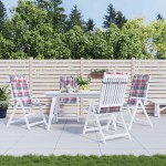 vidaXL Perne scaun spătar înalt 4 buc, roșu, carouri, țesătură Oxford vidaXL Perne scaun spătar înalt 4 buc, roșu, carouri, țesătură Oxford