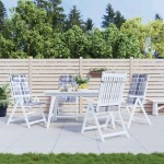 vidaXL Perne scaun spătar înalt 4 buc, gri, carouri, țesătură Oxford vidaXL Perne scaun spătar înalt 4 buc, gri, carouri, țesătură Oxford