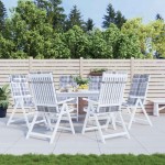 vidaXL Perne scaun spătar înalt 6 buc, gri, carouri, țesătură Oxford vidaXL Perne scaun spătar înalt 6 buc, gri, carouri, țesătură Oxford