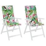 vidaXL Perne de scaun spătar înalt, 2 buc., multicolor, textil oxford