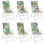 vidaXL Perne de scaun spătar înalt, 6 buc., multicolor, textil oxford