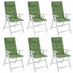 vidaXL Perne de scaun spătar înalt, 6 buc, model frunze, textil Oxford