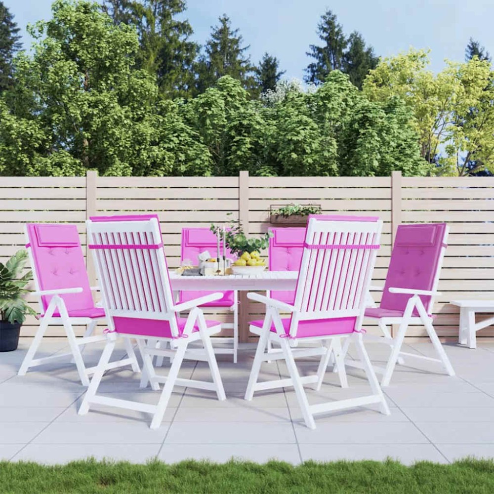 vidaXL Perne de scaun cu spătar înalt, 6 buc, roz, țesătură Oxford