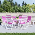 vidaXL Perne de scaun cu spătar înalt, 6 buc, roz, țesătură Oxford