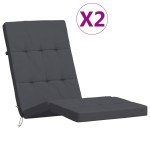 vidaXL Perne scaun de terasă, 2 buc, antracit, țesătură Oxford vidaXL Perne scaun de terasă, 2 buc, antracit, țesătură Oxford