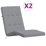 vidaXL Perne scaun de terasă, 2 buc, gri, țesătură Oxford vidaXL Perne scaun de terasă, 2 buc, gri, țesătură Oxford