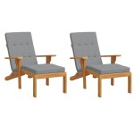 vidaXL Perne scaun de terasă, 2 buc, gri, țesătură Oxford vidaXL Perne scaun de terasă, 2 buc, gri, țesătură Oxford