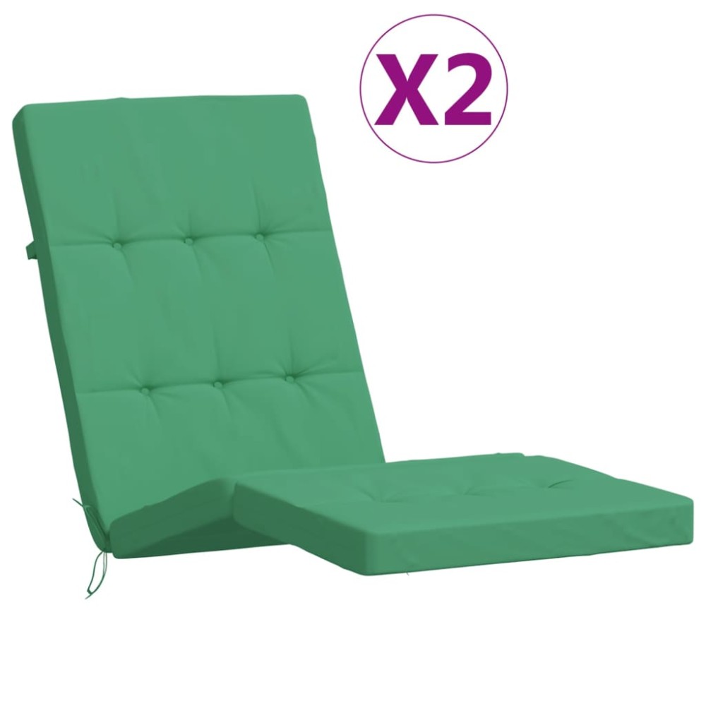 vidaXL Perne scaun de terasă, 2 buc, verde, țesătură Oxford