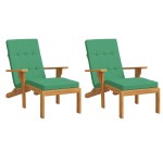 vidaXL Perne scaun de terasă, 2 buc, verde, țesătură Oxford vidaXL Perne scaun de terasă, 2 buc, verde, țesătură Oxford
