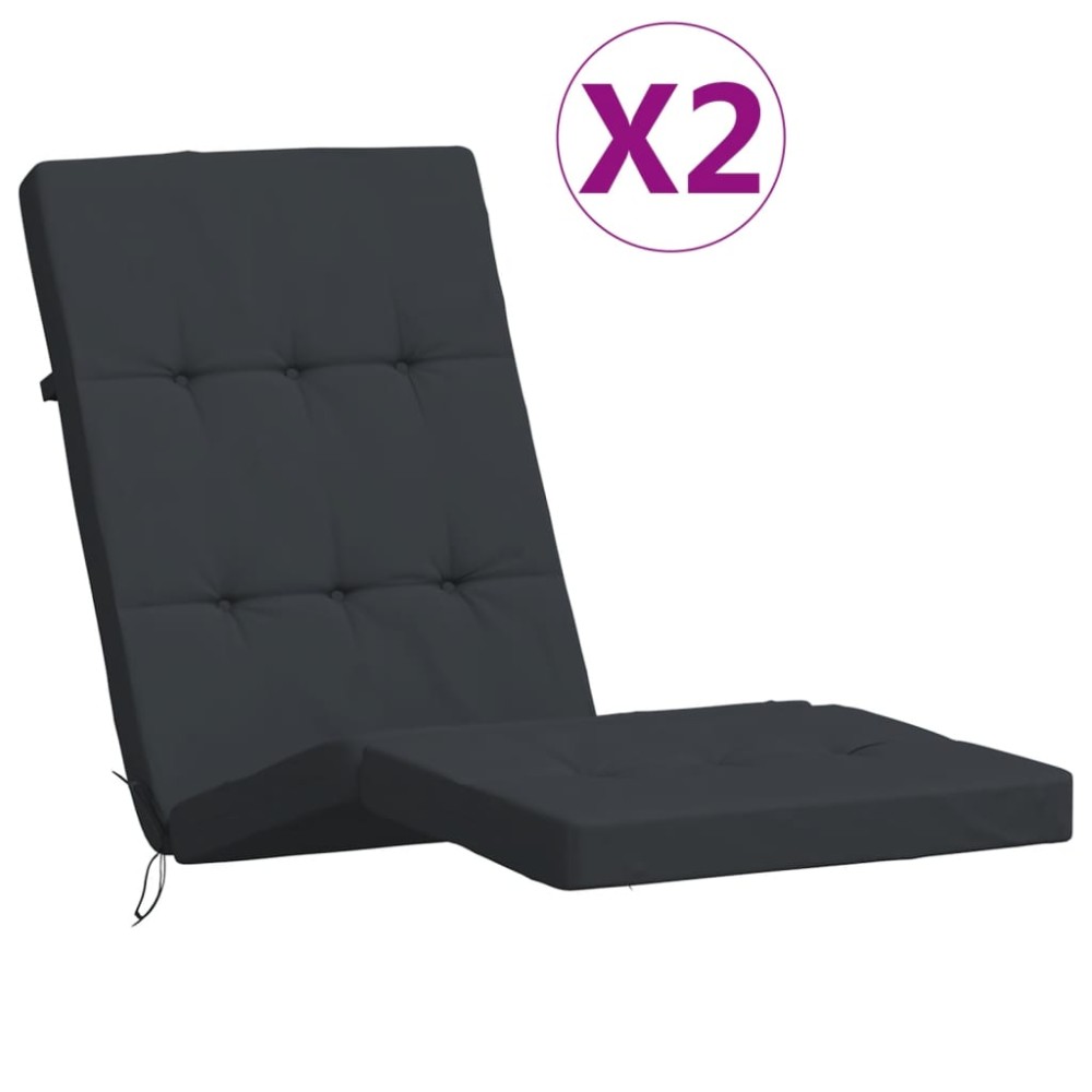 vidaXL Perne scaun de terasă, 2 buc, negru, țesătură Oxford