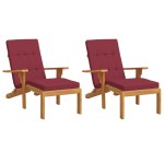 vidaXL Perne scaun de terasă, 2 buc, roșu vin, țesătură Oxford vidaXL Perne scaun de terasă, 2 buc, roșu vin, țesătură Oxford