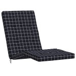 vidaXL Perne scaun de terasă, 2 buc, negru, carouri, textil Oxford vidaXL Perne scaun de terasă, 2 buc, negru, carouri, textil Oxford