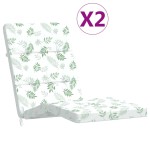 vidaXL Perne scaun de terasă, 2 buc, model frunze, textil Oxford vidaXL Perne scaun de terasă, 2 buc, model frunze, textil Oxford