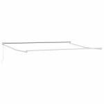 vidaXL Copertină Manual Alb 5 x 3 m Metal