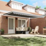 vidaXL Copertină Manual Alb 5 x 3 m Metal