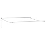 vidaXL Copertină Alb 3,5 x 2,5 m Metal