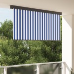 vidaXL Jaluzea Rulou de Exterior Albastru și alb 200 x 250 cm țesătură vidaXL Jaluzea Rulou de Exterior Albastru și alb 200 x 250 cm țesătură