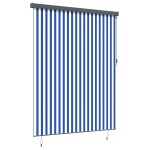 vidaXL Jaluzea Rulou de Exterior Albastru și alb 200 x 250 cm țesătură vidaXL Jaluzea Rulou de Exterior Albastru și alb 200 x 250 cm țesătură