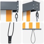 vidaXL Jaluzea Rulou de Exterior Manual portocaliu și alb 200 x 250 cm vidaXL Jaluzea Rulou de Exterior Manual portocaliu și alb 200 x 250 cm