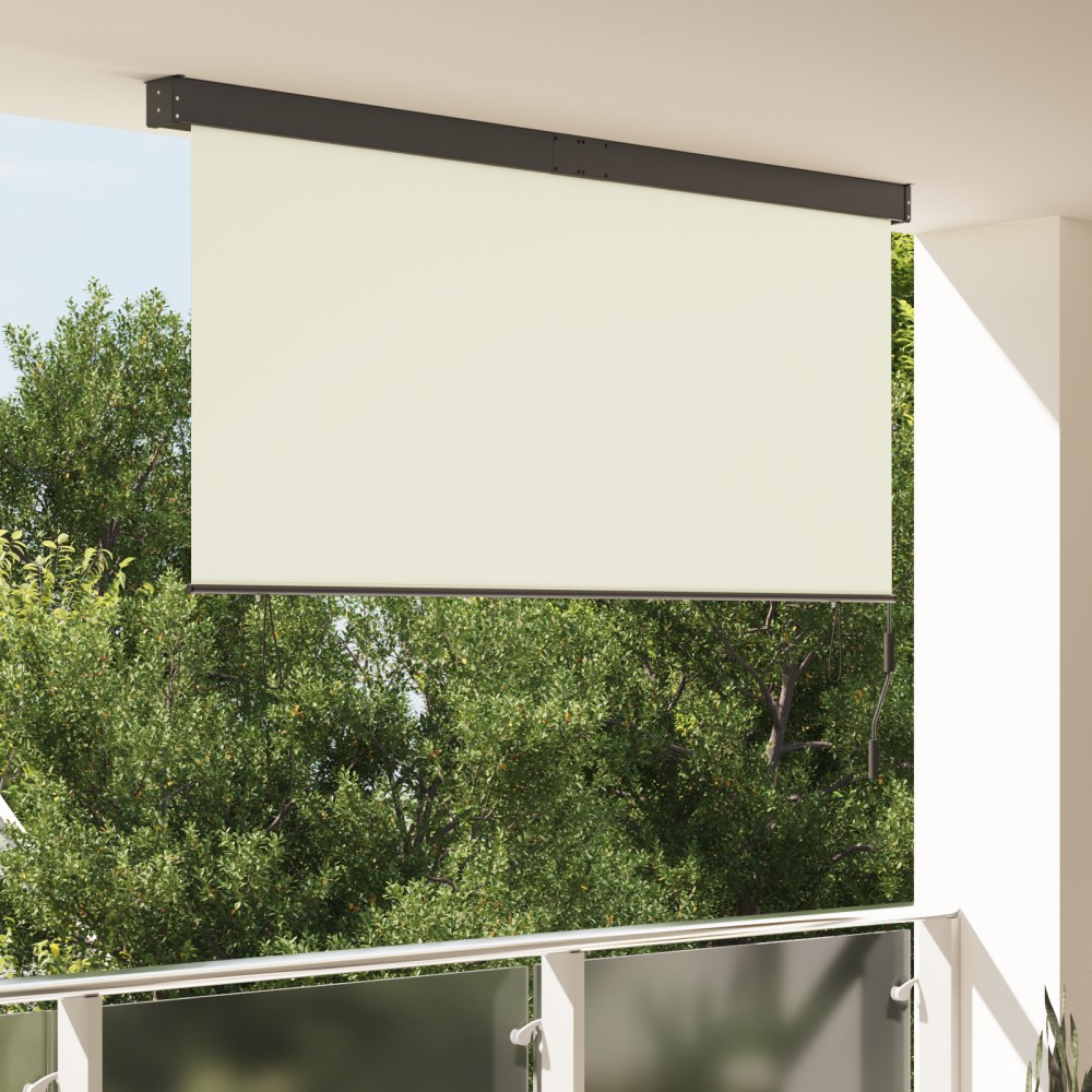 vidaXL Jaluzea Rulou de Exterior Striped Crem 200 x 250 cm țesătură