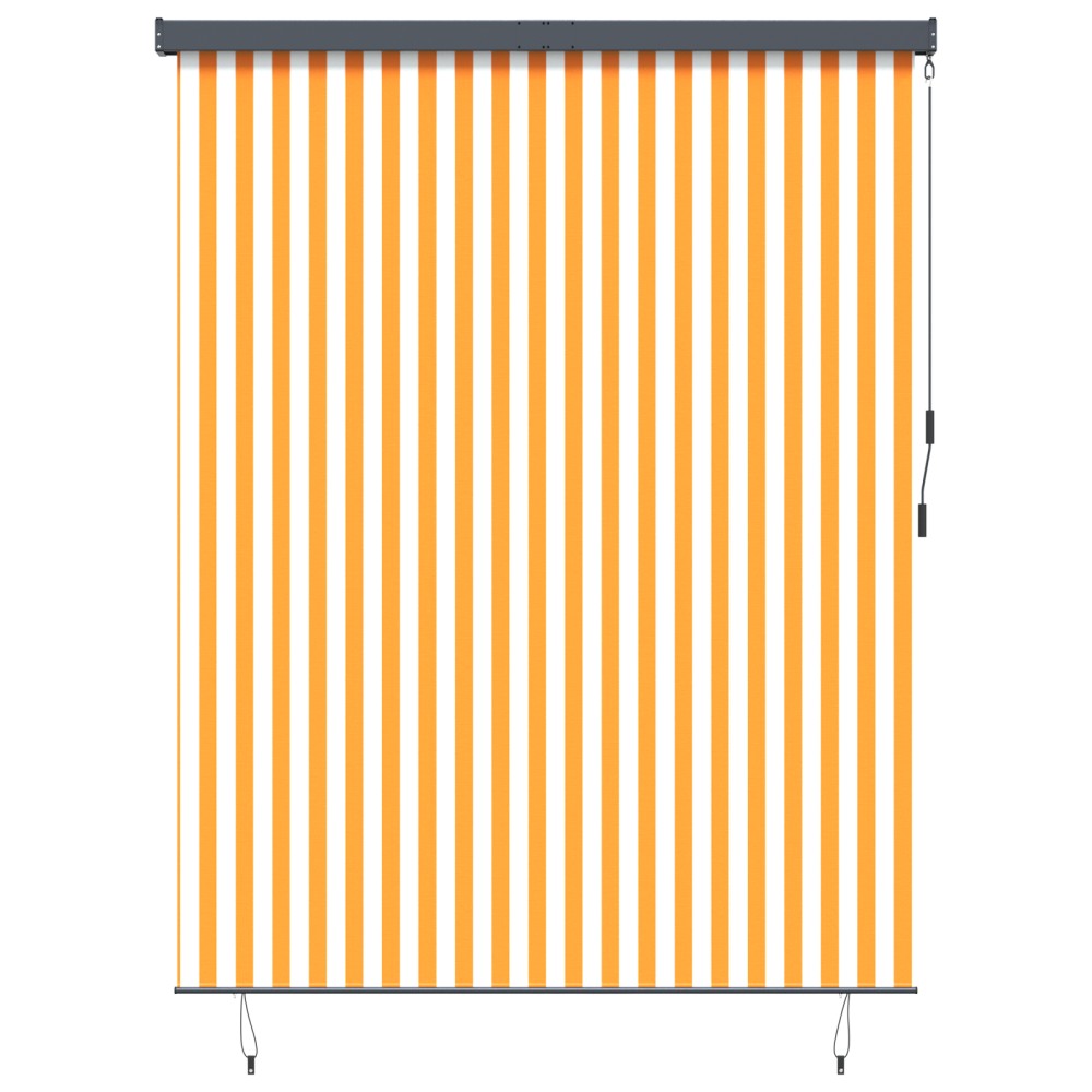 vidaXL Jaluzea Rulou de Exterior Manual portocaliu și alb 220 x 250 cm