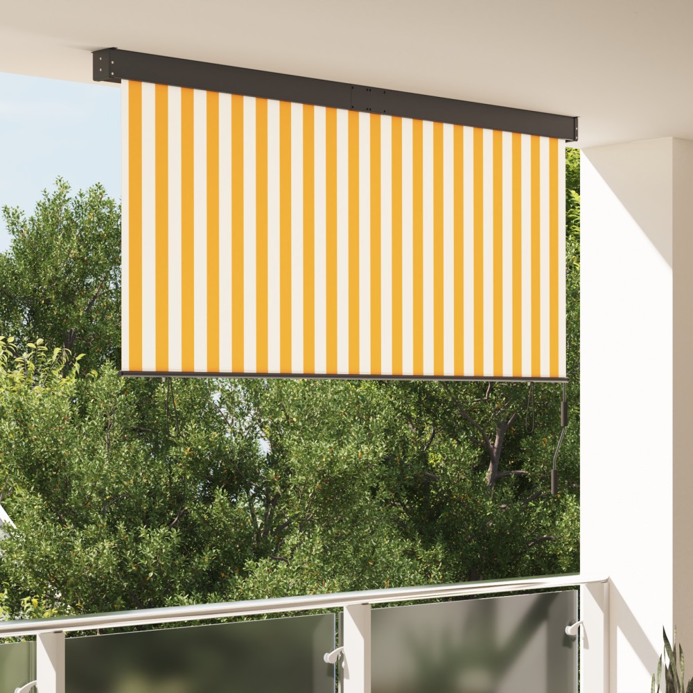 vidaXL Jaluzea Rulou de Exterior Manual portocaliu și alb 220 x 250 cm
