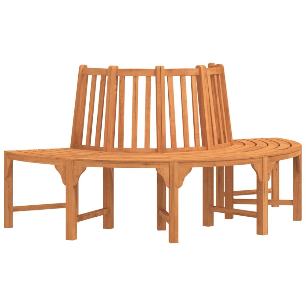 vidaXL Bancă de copac semi-rotundă, Ø208 cm, lemn masiv de eucalipt