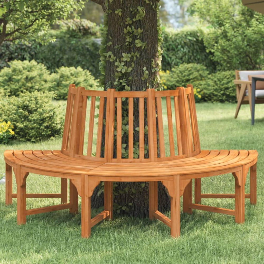 vidaXL Bancă de copac semi-rotundă, Ø208 cm, lemn masiv de eucalipt