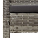 vidaXL Bancă de grădină cu pernă, gri, 105 cm, poliratan vidaXL Bancă de grădină cu pernă, gri, 105 cm, poliratan