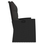 vidaXL Bancă rabatabilă de grădină cu perne, negru, 173 cm, poliratan